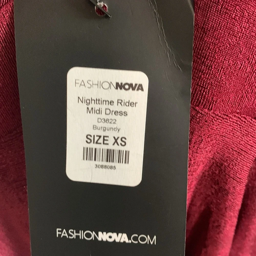 Fashionnnova poly and spandex Nighttime Rider‎ midi dress . NWT. Retail 39.99